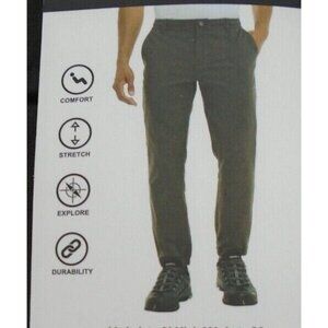Gerry Men's Joggers Stretch Fabric Zip Pockets Venture Gray Size Large
